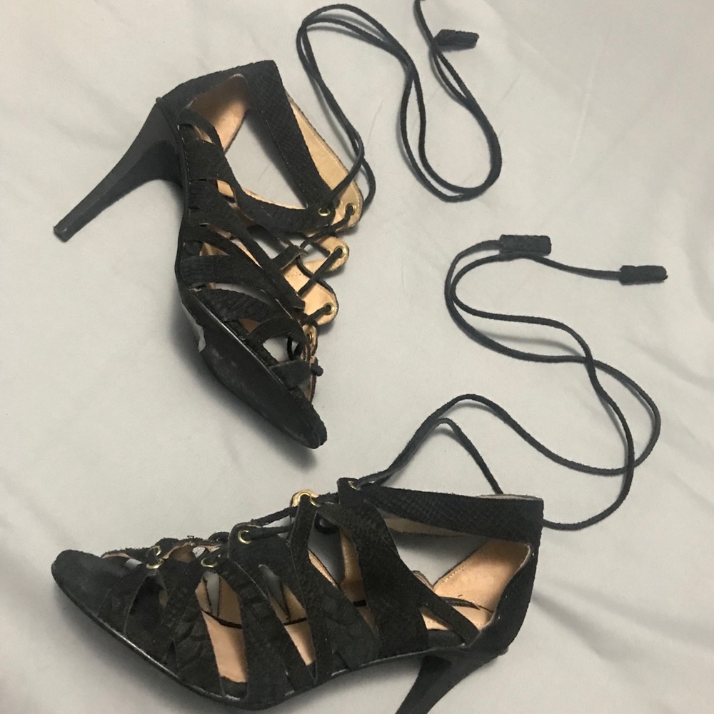 H&M Miranda Kerr Spring Lace Up Heels Size 6/6.5